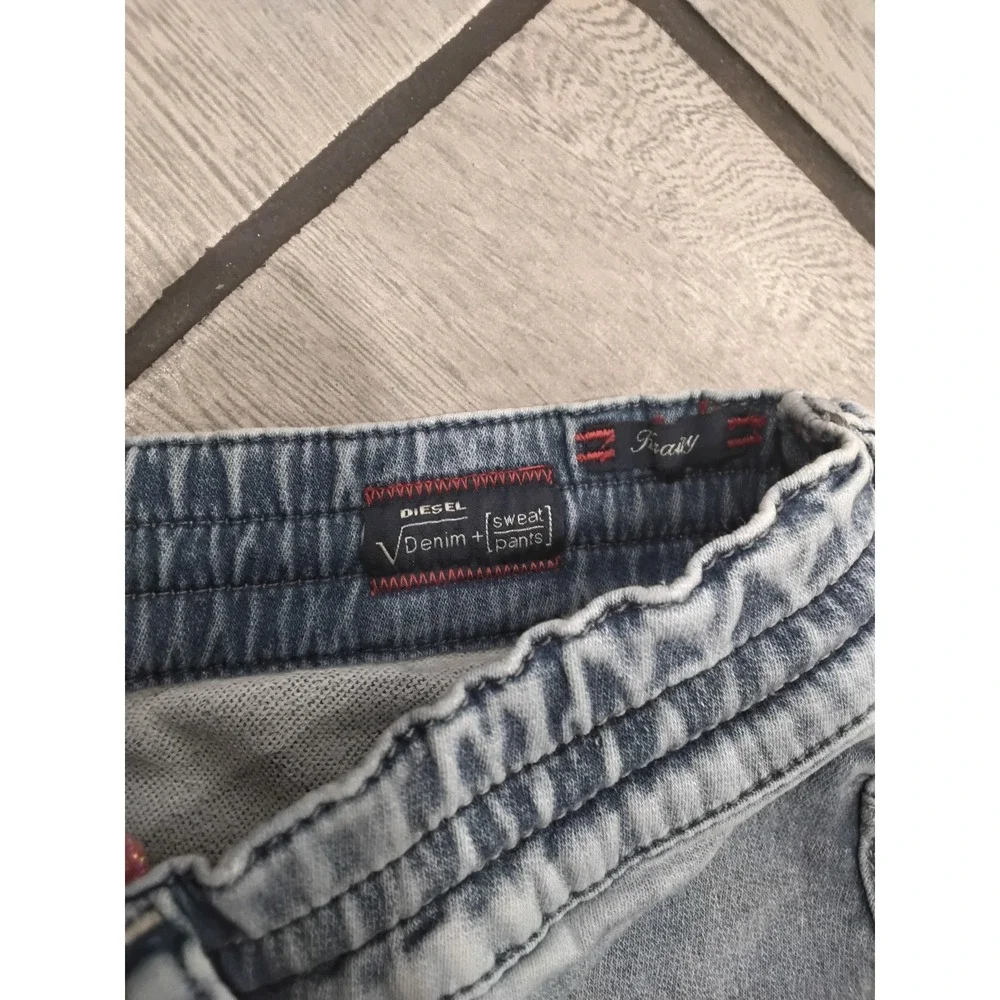 Diesel Fayza-Ne JoggJeans Light Wash Denim Sweatpants Size 27 Tapered Joggers